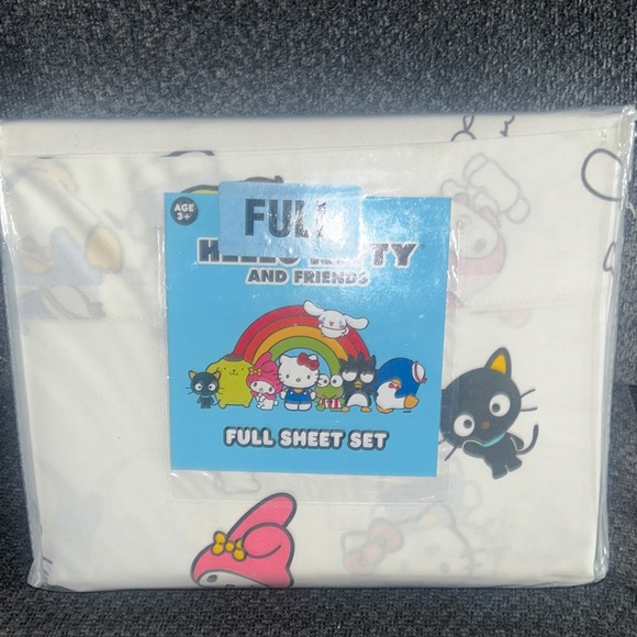 Sanrio Other - Sanrio Full Sheet Set - White with Multicolor Characters